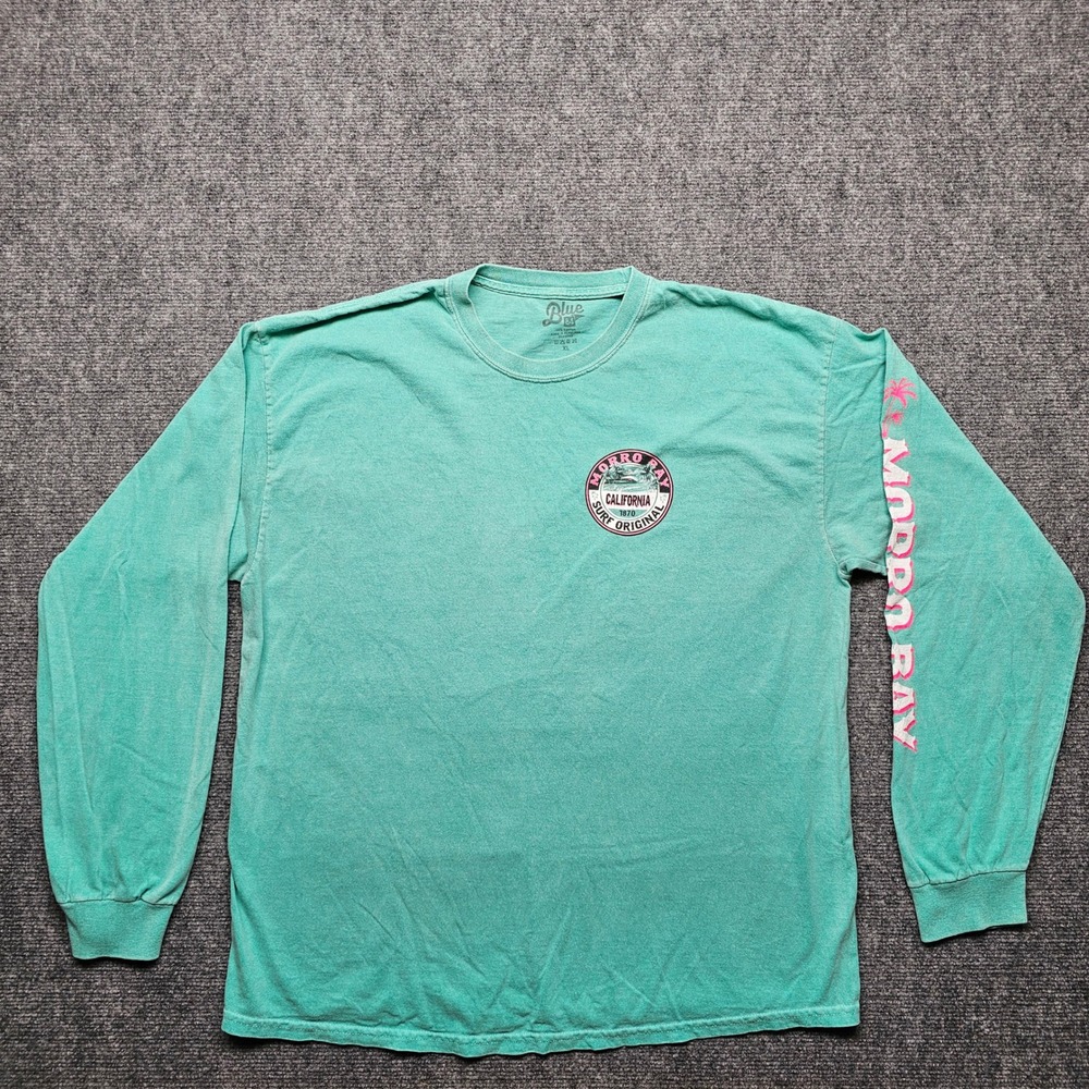 Blue 84 Morro Bay California Surf Original Long Sleeve T-Shirt Green XL
